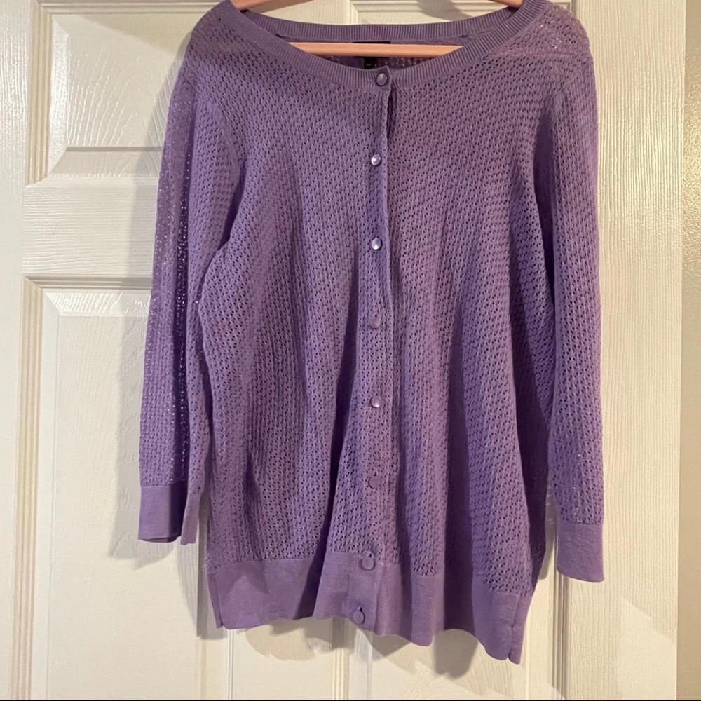 Talbots petites pima cotton sweater - Picture 2 of 4